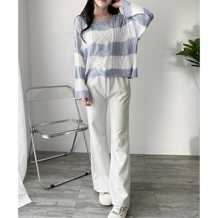 スウェットフレアパンツ レディース 裏起毛 | Dewlily | 詳細画像30 