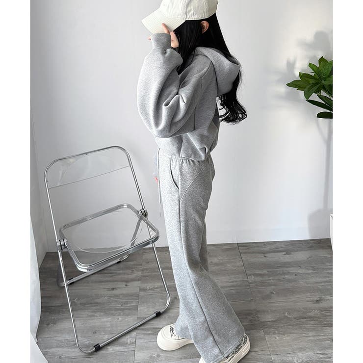 スウェットフレアパンツ レディース 裏起毛 | Dewlily | 詳細画像4 