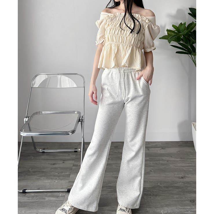 スウェットフレアパンツ レディース 裏起毛 | Dewlily | 詳細画像9 