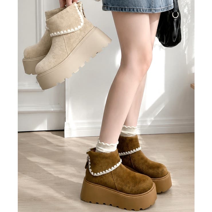 厚底ボアショートブーツ レディース おしゃれ | Dewlily | 詳細画像2 