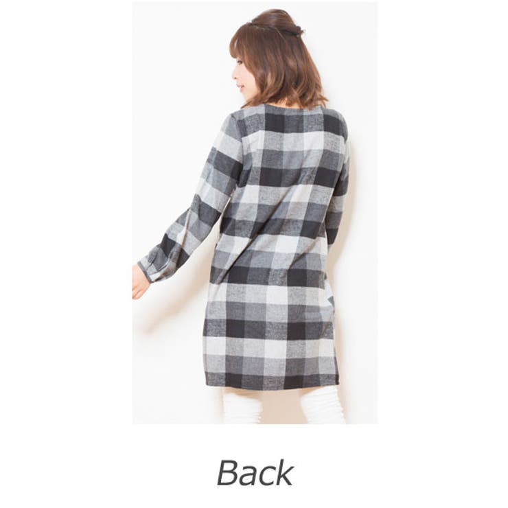 チェックビエラ前切り替えワンピース | Amulet | 詳細画像12 