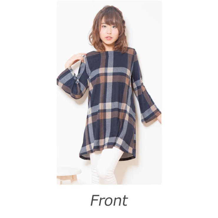 チェックフレアスリーブワンピース | Amulet | 詳細画像8 