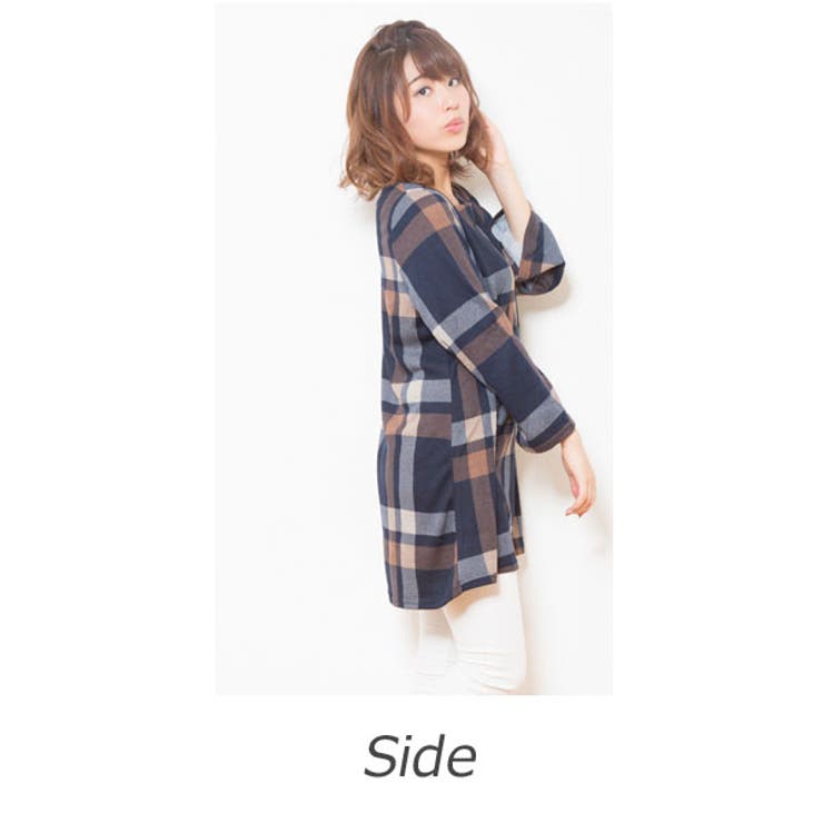 チェックフレアスリーブワンピース | Amulet | 詳細画像9 