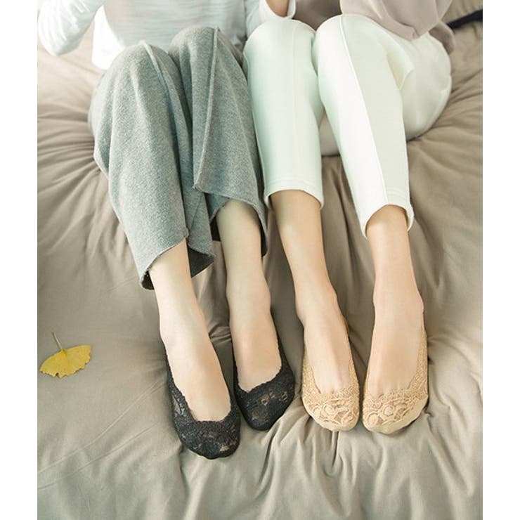 脱げない フットカバーレース地幅広ゴムでズレない 快適な履き心地ソックス | Amulet | 詳細画像16 