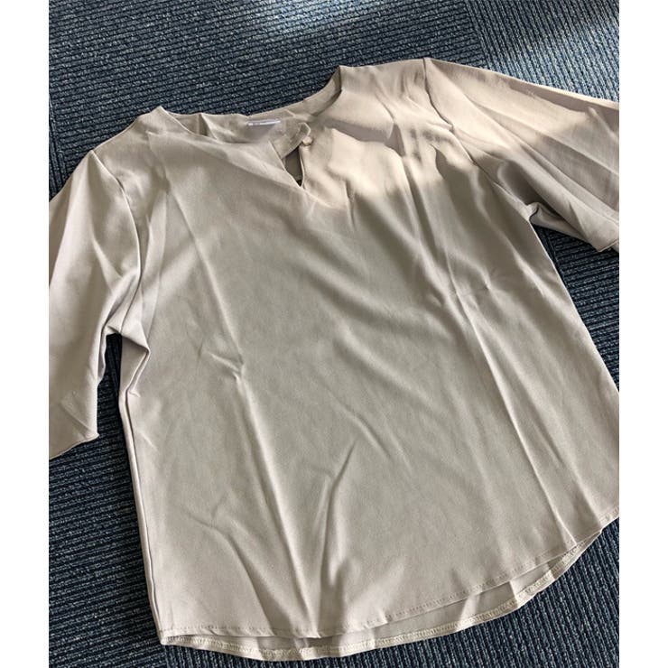 フリル袖ブラウス ブラウストップ  大人可愛い オフィス 夏 サラサラ | Amulet | 詳細画像8 