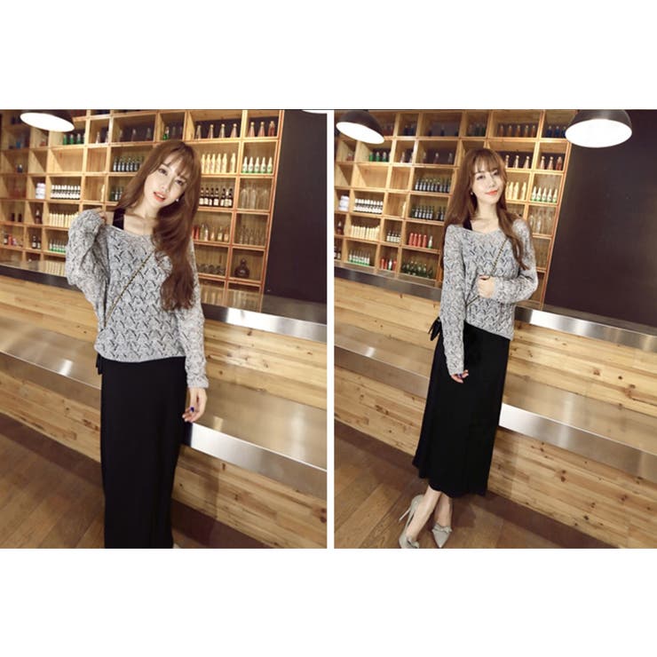 シンプルニット＆ロングワンピース2点セット | Amulet | 詳細画像9 