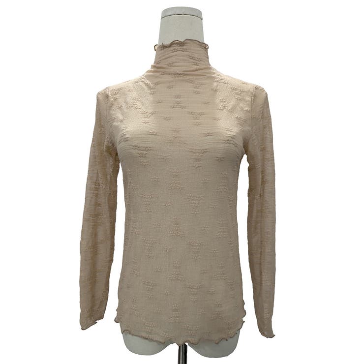 レースタッチフリルネックカットソーレディース長袖インナー無地メロウ袖可愛い重ね着… | Amulet | 詳細画像14 