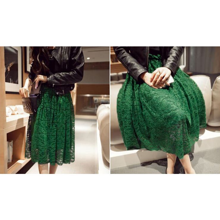 ミモレ丈総レーススカート | Amulet | 詳細画像6 