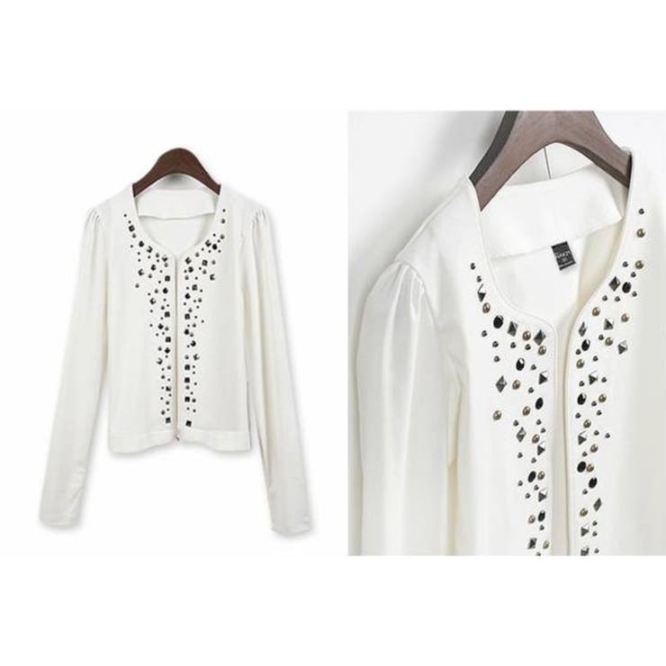 スタッツジャケット レディース 秋冬春 ショート丈 セレブ | Amulet | 詳細画像7 