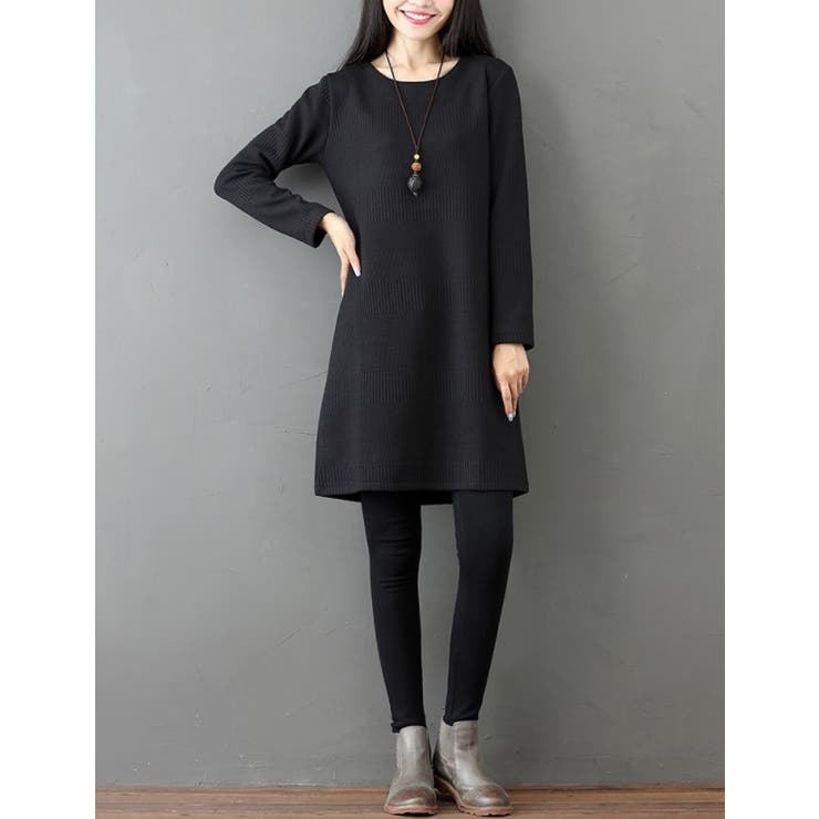 クルーネックチュニックレディースファッション春夏かわいい大人長袖上品ニット30代… | Amulet | 詳細画像11 