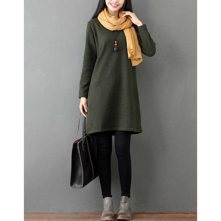 クルーネックチュニックレディースファッション春夏かわいい大人長袖上品ニット30代… | Amulet | 詳細画像14 
