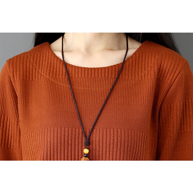 クルーネックチュニックレディースファッション春夏かわいい大人長袖上品ニット30代… | Amulet | 詳細画像5 