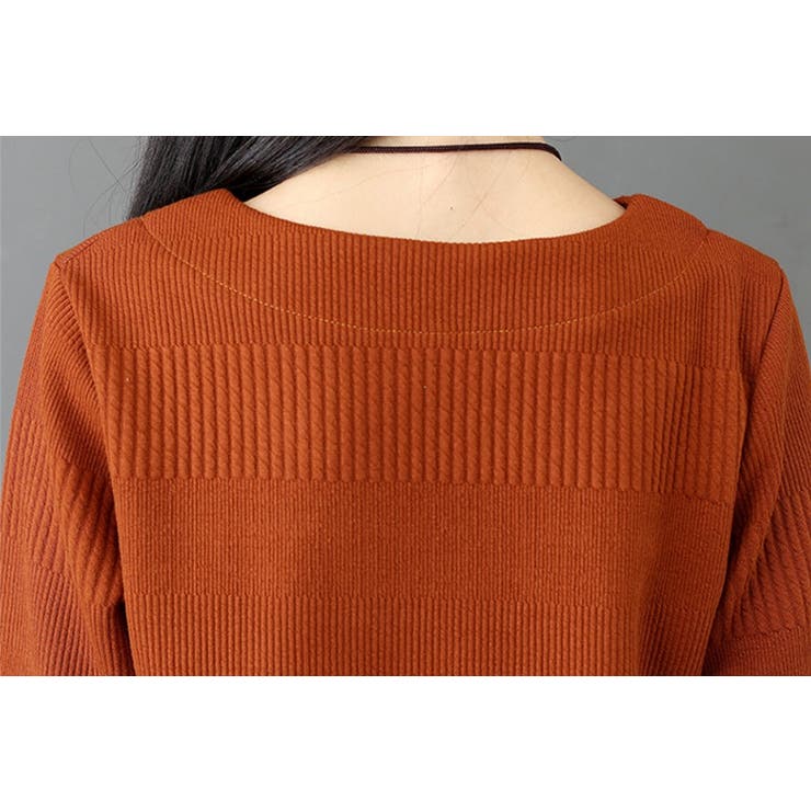 クルーネックチュニックレディースファッション春夏かわいい大人長袖上品ニット30代… | Amulet | 詳細画像6 