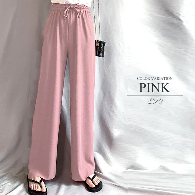 プリーツリラックスワイドパンツ ウエスト ゴム | Amulet | 詳細画像12