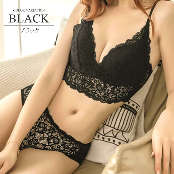 ノンワイヤーカップ付きビスチェブラジャー ショーツセット 上下セット | Amulet | 詳細画像6 