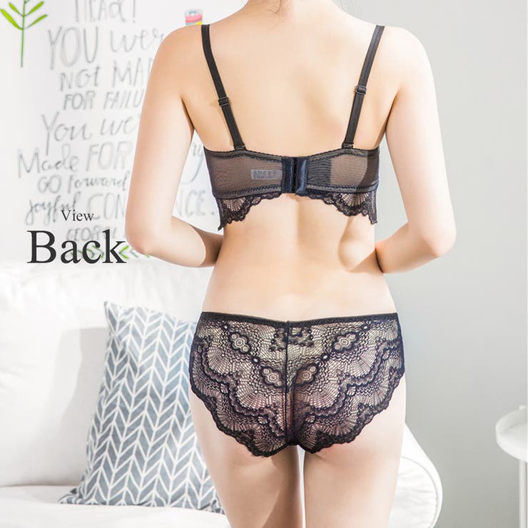 レースダブルストラップブラジャー＆ショーツセット 可愛い きれいめ | Amulet | 詳細画像14 