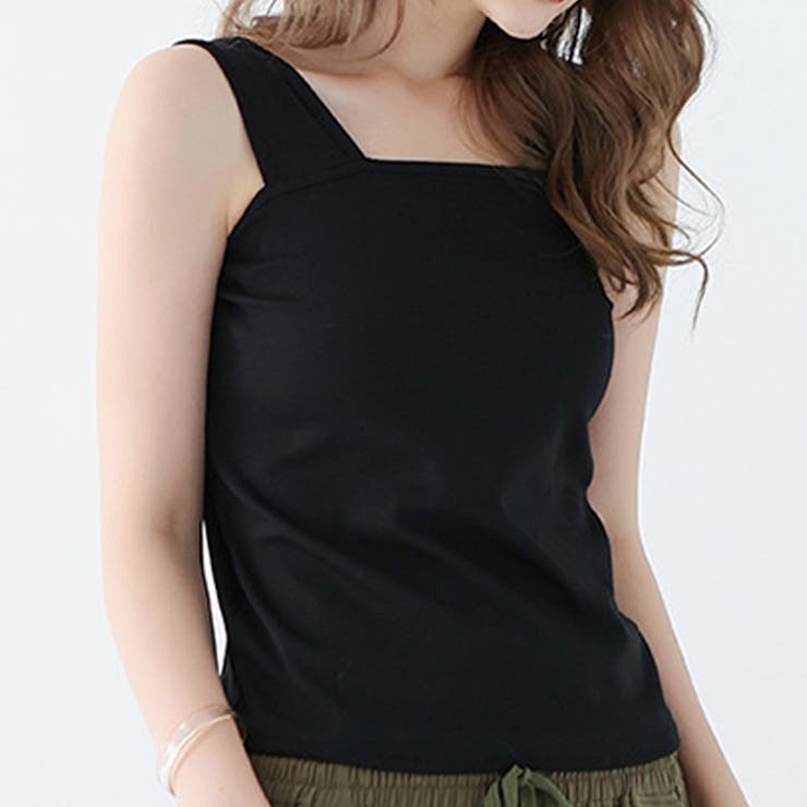 ブラック | ブラ紐隠しインナータンクトップ レディース 重ね着 | Amulet