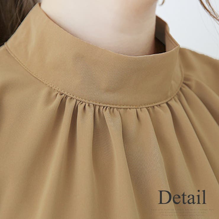 ギャザーシフォンブラウス オフィス シンプル 春 夏 秋 レディース | Amulet | 詳細画像16 