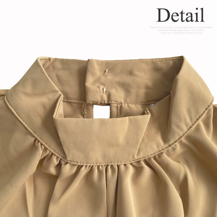 ギャザーシフォンブラウス オフィス シンプル 春 夏 秋 レディース | Amulet | 詳細画像20 