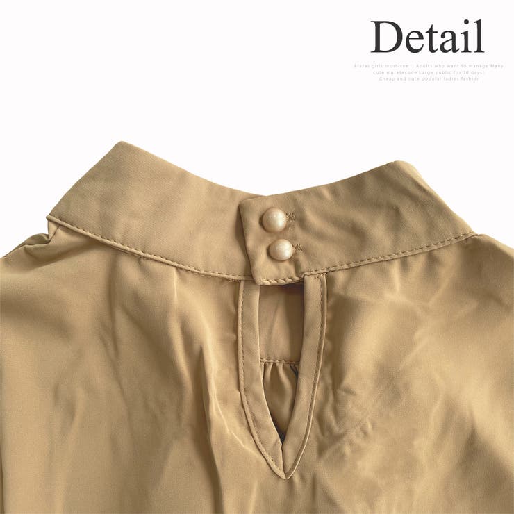 ギャザーシフォンブラウス オフィス シンプル 春 夏 秋 レディース | Amulet | 詳細画像21 