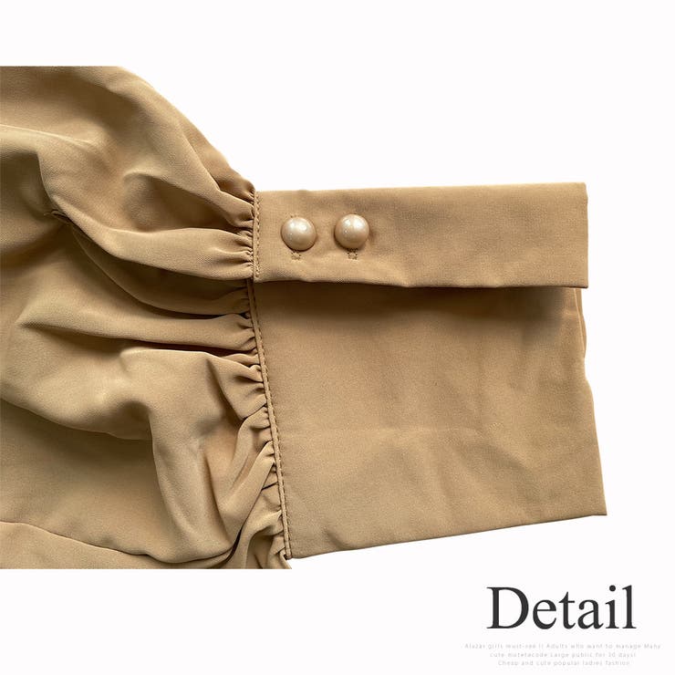 ギャザーシフォンブラウス オフィス シンプル 春 夏 秋 レディース | Amulet | 詳細画像22 