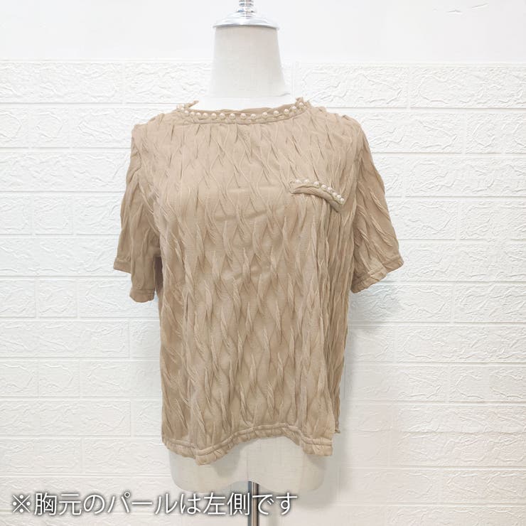 フェイクパールブラウス カジュアル 着やすい | Amulet | 詳細画像13 