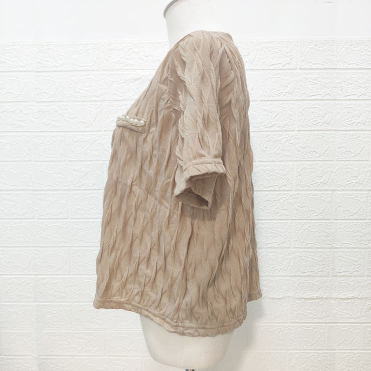 フェイクパールブラウス カジュアル 着やすい | Amulet | 詳細画像14 