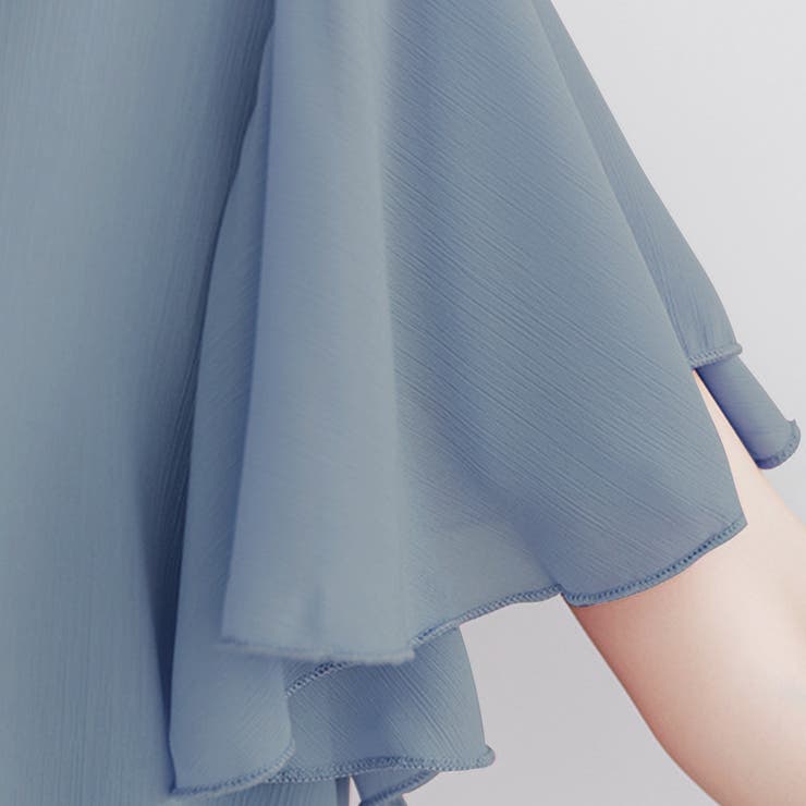 ラッフルスリーブブラウス フリル袖 シフォンブラウス | Amulet | 詳細画像18 