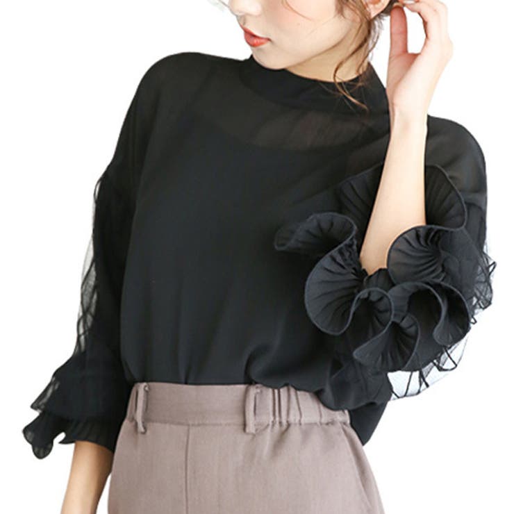 レーススリーブトップス ブラウス レース | Amulet | 詳細画像7 