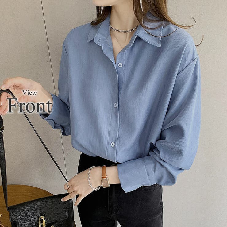 着痩せ長袖シャツ シンプル シャツ | Amulet | 詳細画像10 