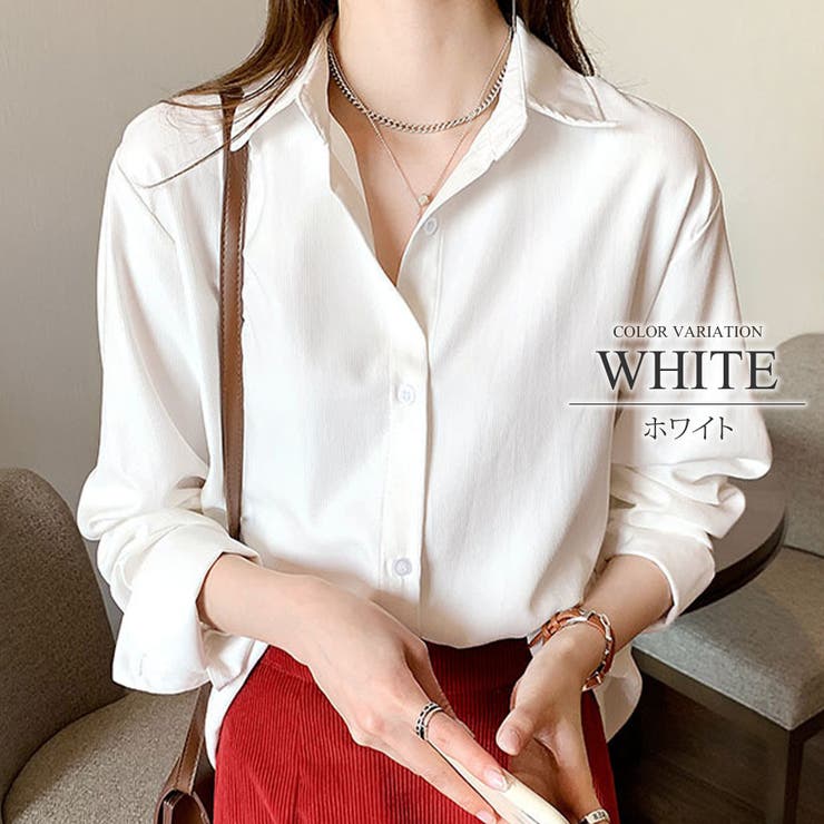 着痩せ長袖シャツ シンプル シャツ | Amulet | 詳細画像8 