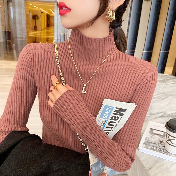 ハイネックリブニット 長袖 レディース | Amulet | 詳細画像13 