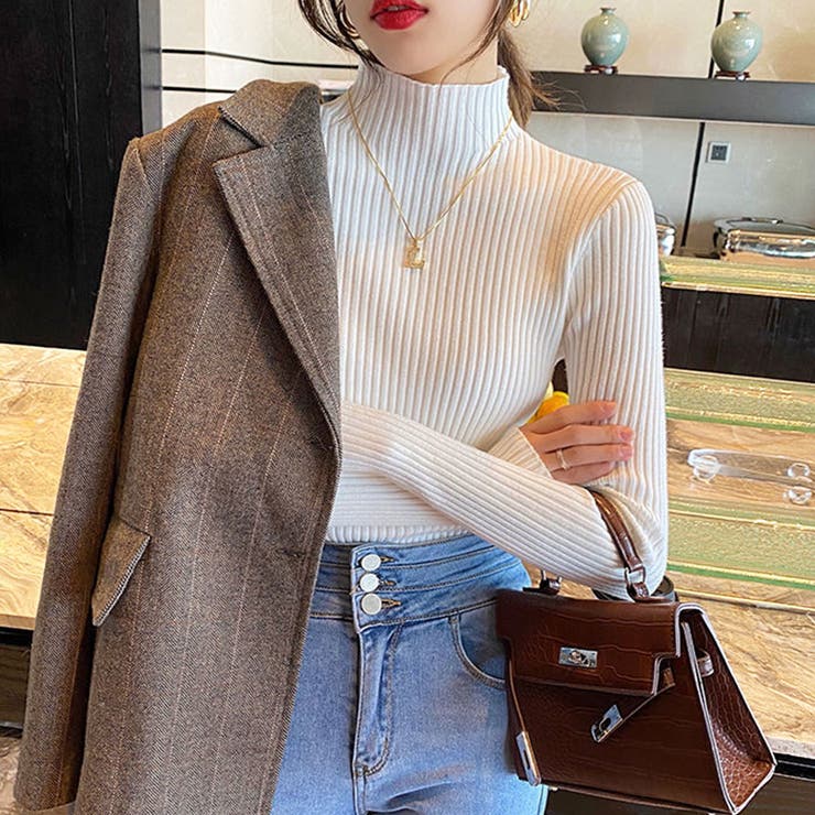 ハイネックリブニット 長袖 レディース | Amulet | 詳細画像14 