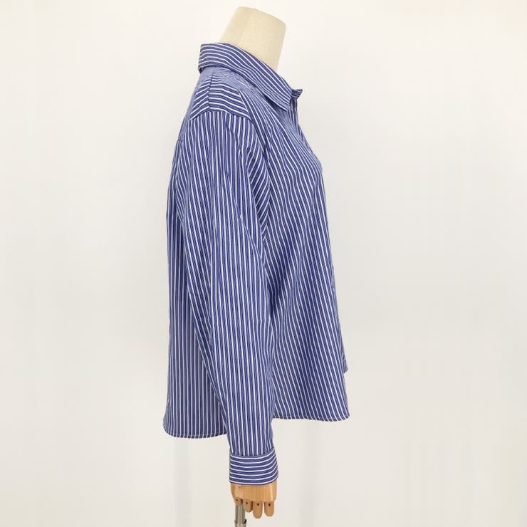 アシンメトリーストライプブラウス 長袖 レディース | Amulet | 詳細画像13 