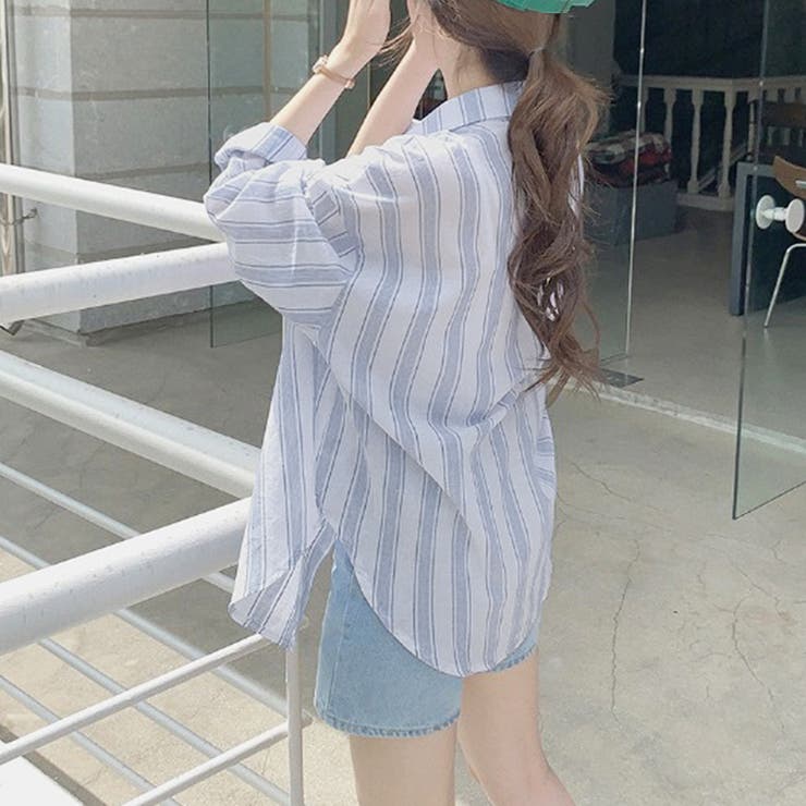 ストライプシャツ ブラウス ストライプ柄 | Amulet | 詳細画像9 