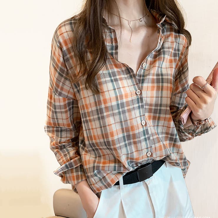 長袖チェックシャツ トップス 長袖 | Amulet | 詳細画像6 