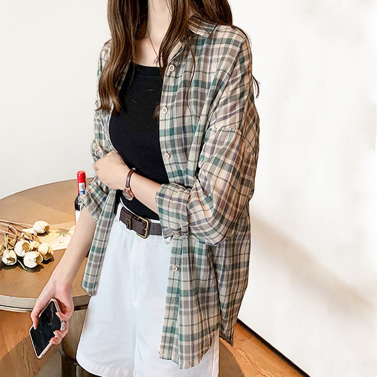 長袖チェックシャツ トップス 長袖 | Amulet | 詳細画像7 