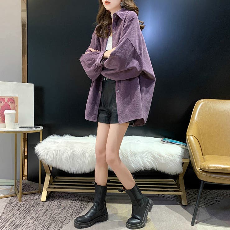 コーデュロイブラウス トップス 長袖 | Amulet | 詳細画像4 