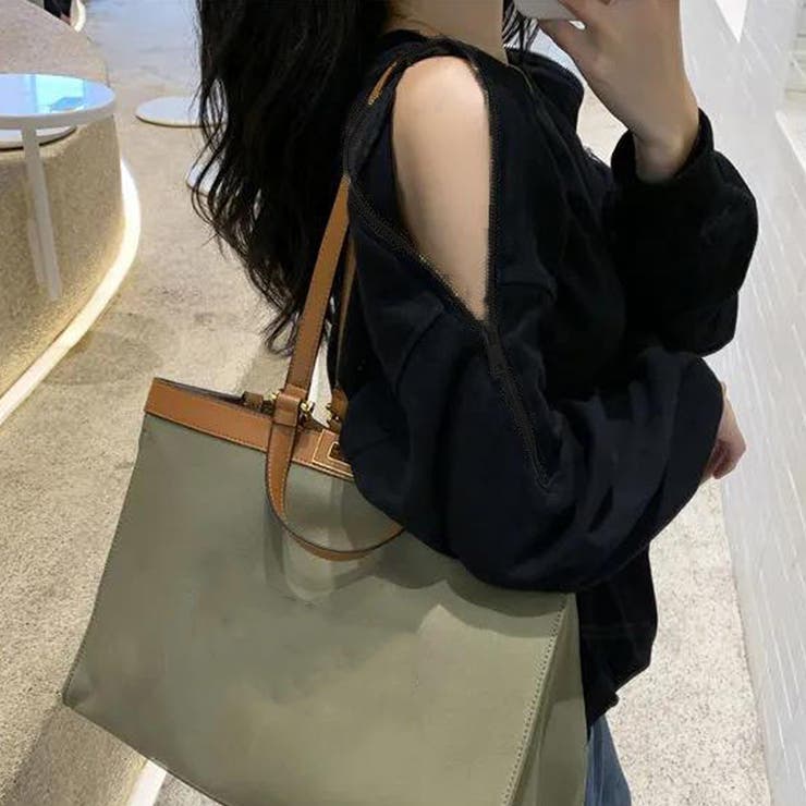 肩開きデザイントレーナー トップス 長袖 | Amulet | 詳細画像10 