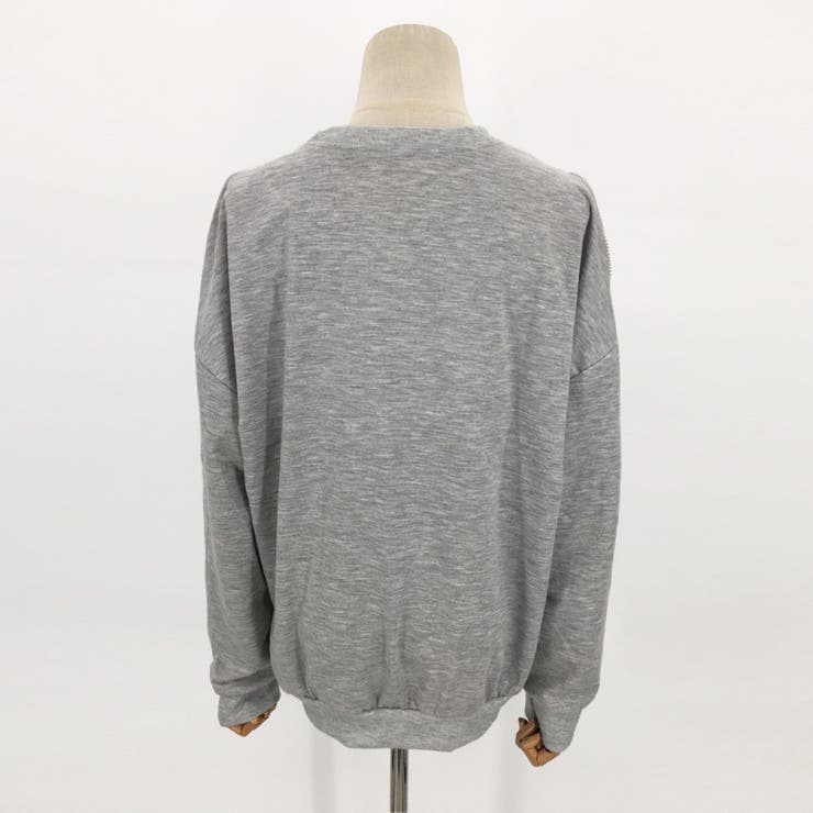 肩開きデザイントレーナー トップス 長袖 | Amulet | 詳細画像14 