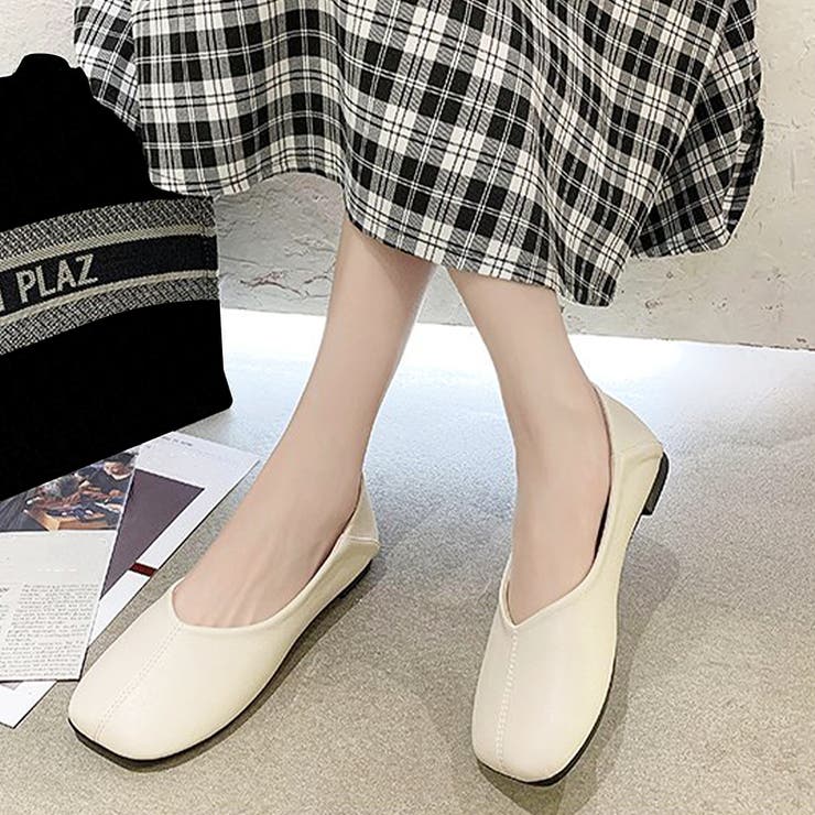 アイボリー | フラットパンプス レディース シューズ | Amulet