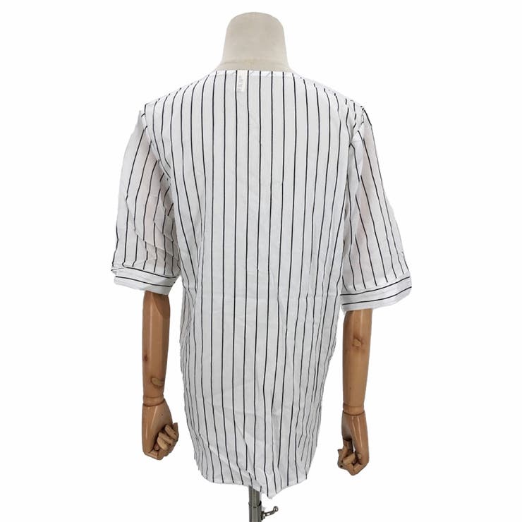 七分丈ストライプシャツ トップス シャツ | Amulet | 詳細画像14 