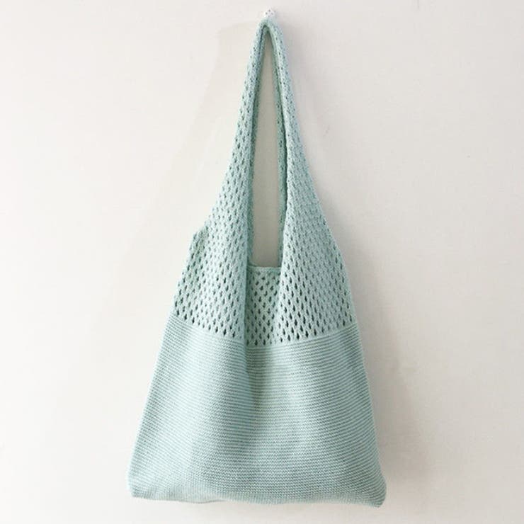 ライトグリーン | ニットトートバック レディース マチなし | Amulet