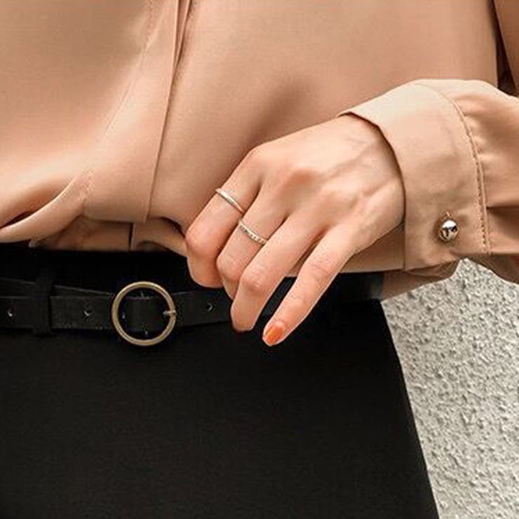 スキッパーブラウス レディース 長袖 無地 プルオン 通勤 シンプル きれい目 | Amulet | 詳細画像14 