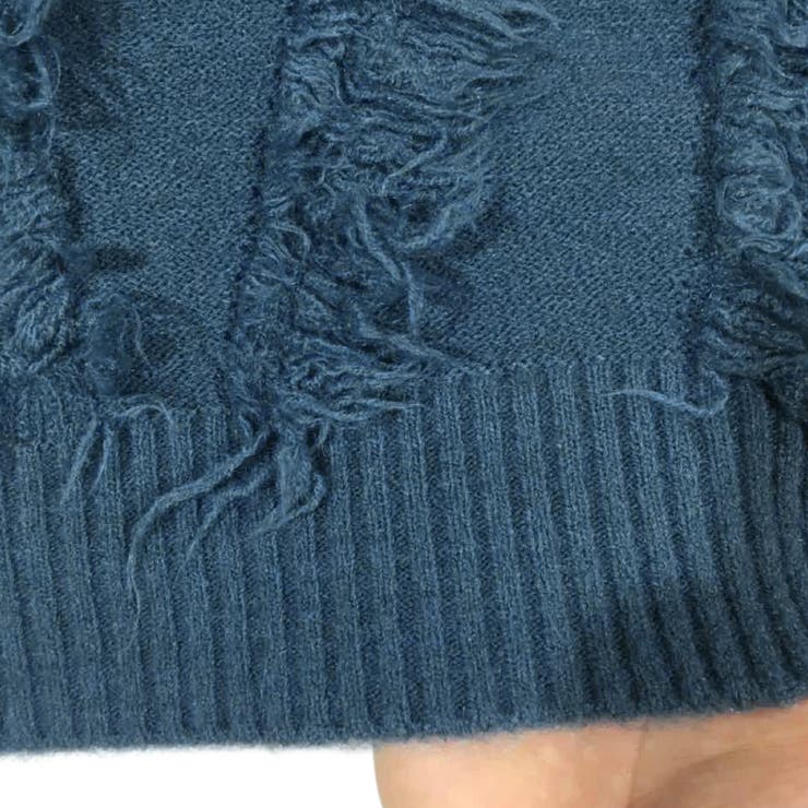 フリンジVネックニット レディース セーター | Amulet | 詳細画像19 