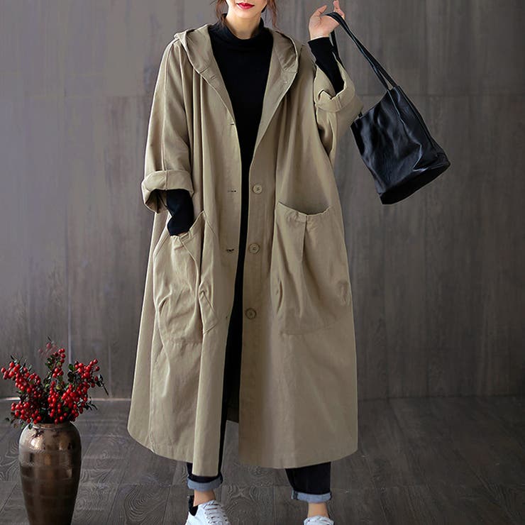 ビッグシルエットトレンチコート レディース ロング丈 | Amulet | 詳細画像6 