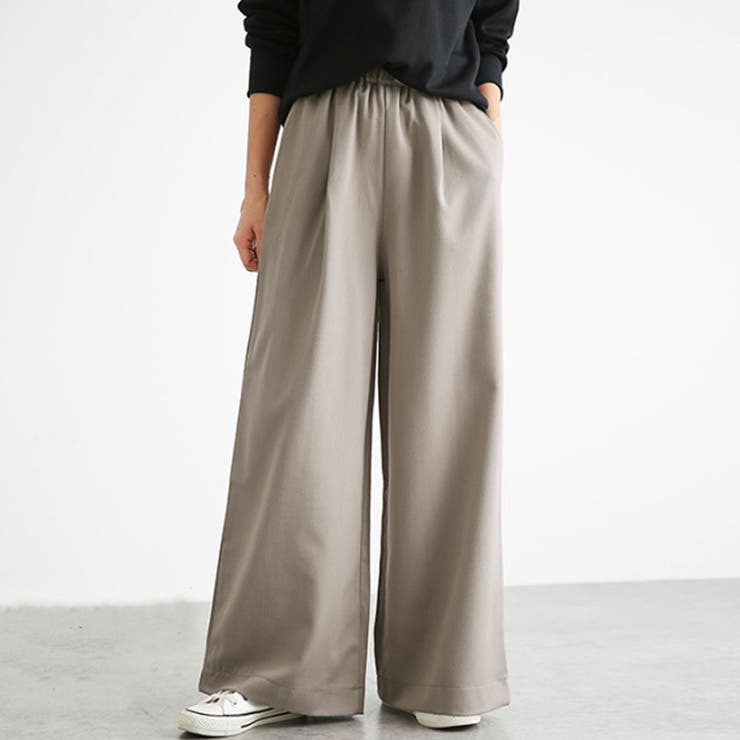 グレー | リラックスワイドパンツ レディース ボトムス | Amulet