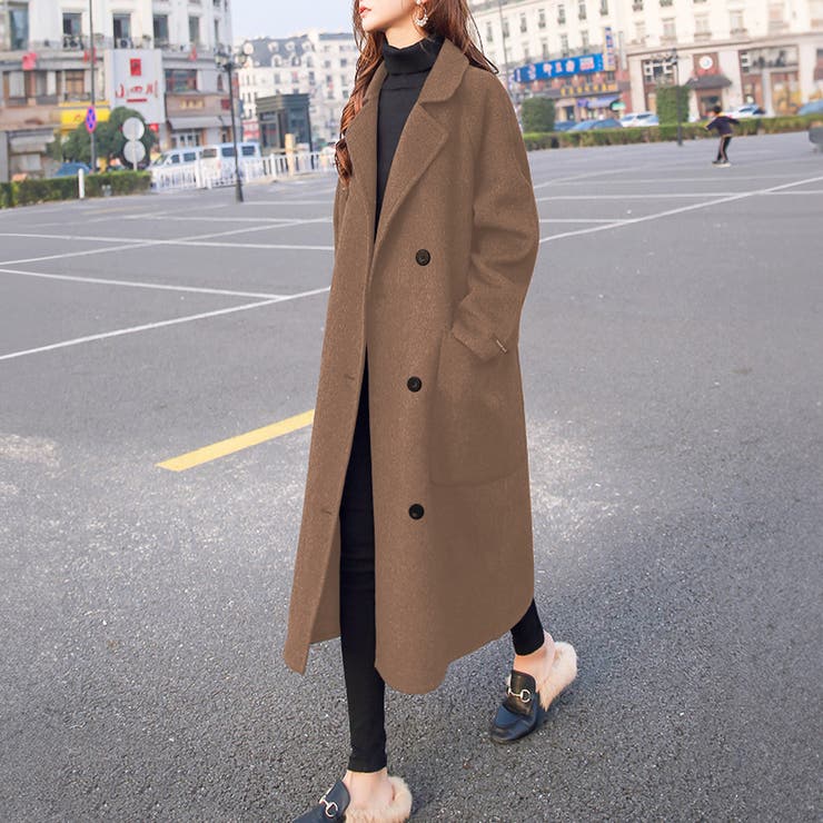 ベージュ | ロングチェスターコート レディース アウター | Amulet