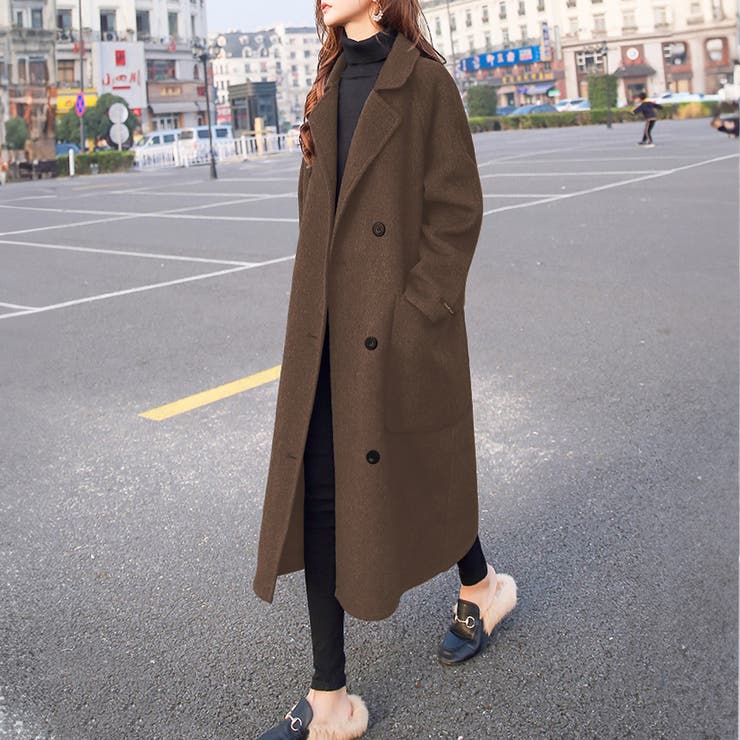 ブラウン | ロングチェスターコート レディース アウター | Amulet