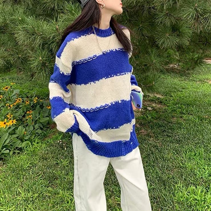 ダメージ加工ニット レディース トップス | Amulet | 詳細画像8 